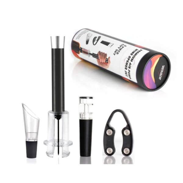 Foil Cutter Air Wine Opener Aerator And Wine Stopper Set - Image 2
