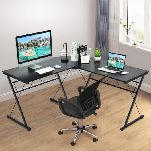 L-Shaped Corner Desk Computer Table - Image 2