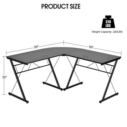 L-Shaped Corner Desk Computer Table - Image 4