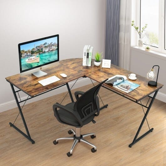 L-Shaped Corner Desk Computer Table - Image 7