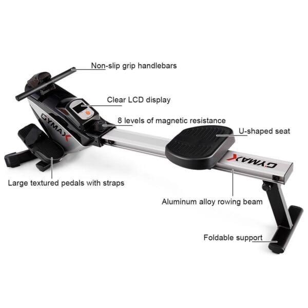 Adjustable Resistance Folding Magnetic Rowing Machine - Image 6