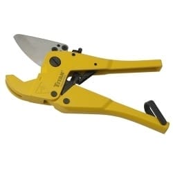 Ratcheting pvc pipe cutter