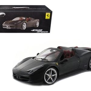 Ferrari 458 Italia Spider Matt Black Elite Edition 1/18 Diecast Car Model by Hotwheels