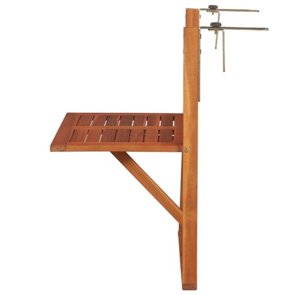 vidaXL Hanging Balcony Table Solid Acacia Wood - Image 2