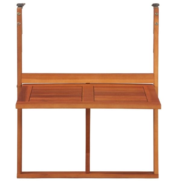 vidaXL Hanging Balcony Table Solid Acacia Wood - Image 4