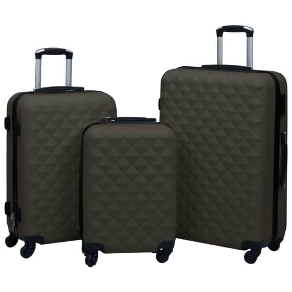 vidaXL Hardcase Trolley Luggage Set 3 pcs-Anthracite ABS