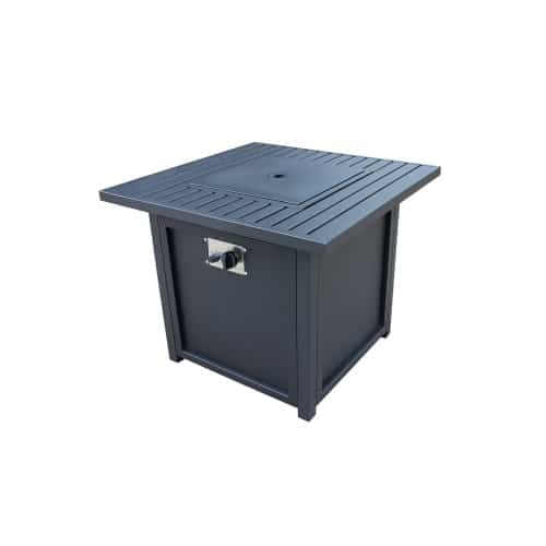 Brown Upland 30” Slat Top Gas Fire Pit Table - Image 6