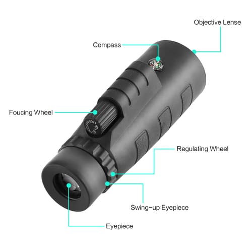 10X HD Optical Monocular Telescope with Phone Clip - Image 2