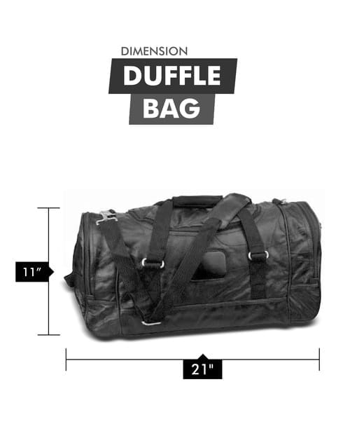 21 Inch Genuine Leather Duffle Bag - Image 3