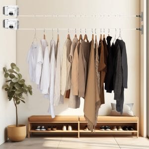 SOGA 2X 160mm Wall-Mounted Clothes Line Dry Rack White