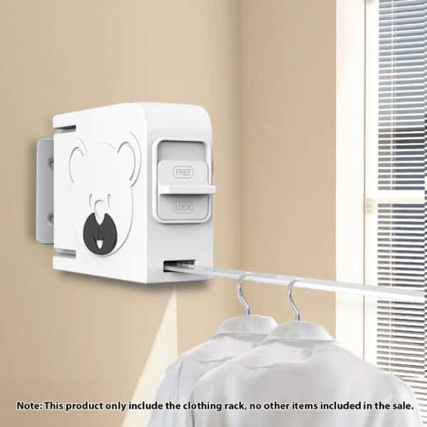 SOGA 2X 160mm Wall-Mounted Clothes Line Dry Rack White - Image 6