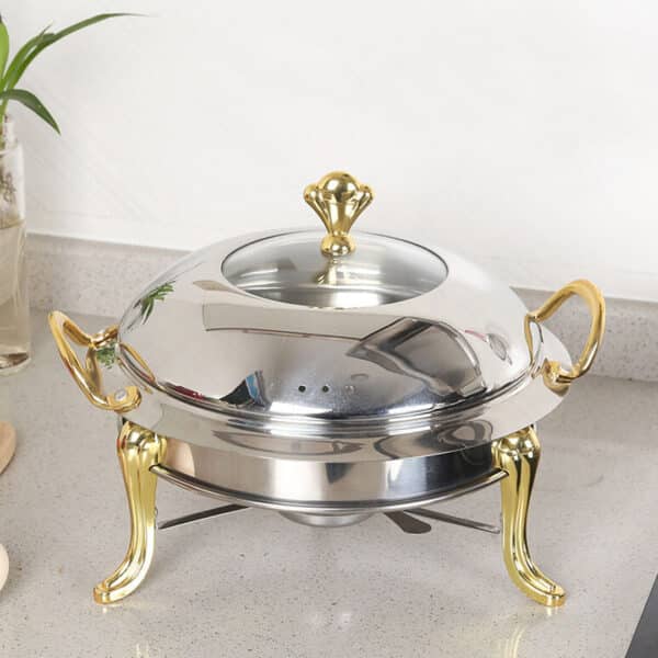 SOGA 2X Stainless Steel Round Chafing Dish - Image 4
