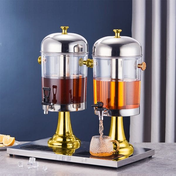 SOGA 16L Dual Stainless Steel Dispenser Beverage Juicer Transparent Commercial Drink Container Jug - Image 7