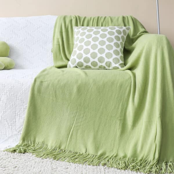 SOGA 2X Green Acrylic Throw Blanket - Image 11