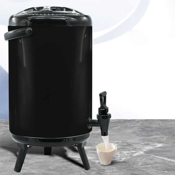 SOGA 8L Stainless Steel Insulated Milk Tea Barrel Hot and Cold Beverage Dispenser Container with Faucet Black - Image 5