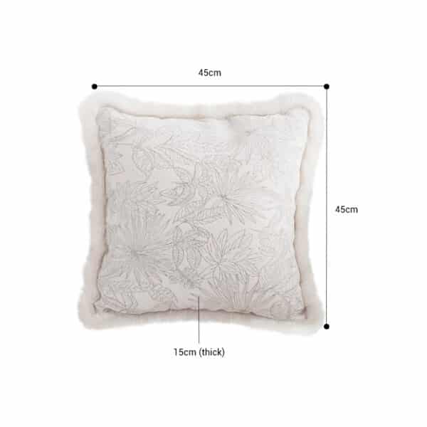 SOGA 45cm Pillow Cover French Jacquard Woven France Peony Floral Made Throw Pillow - Image 2