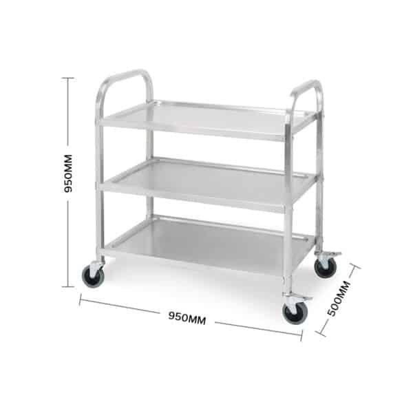 SOGA 2X 3 Tier Food Cart Trolley Medium - Image 5