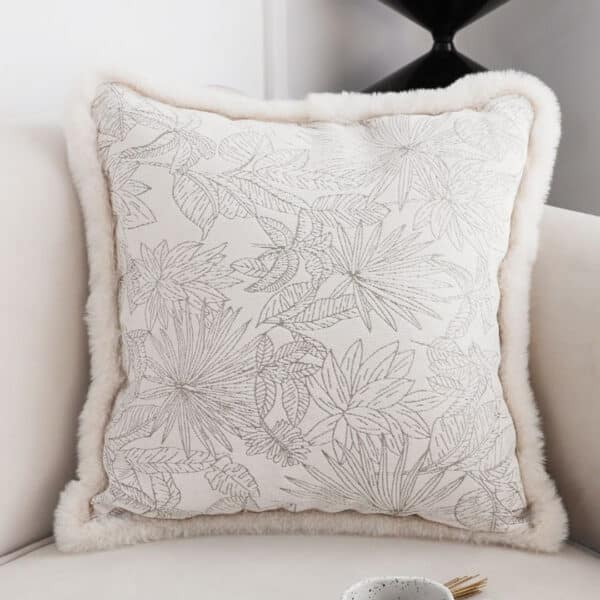 SOGA 2X 45cm Pillow Cover French Jacquard Floral Made Throw Pillow - Image 3