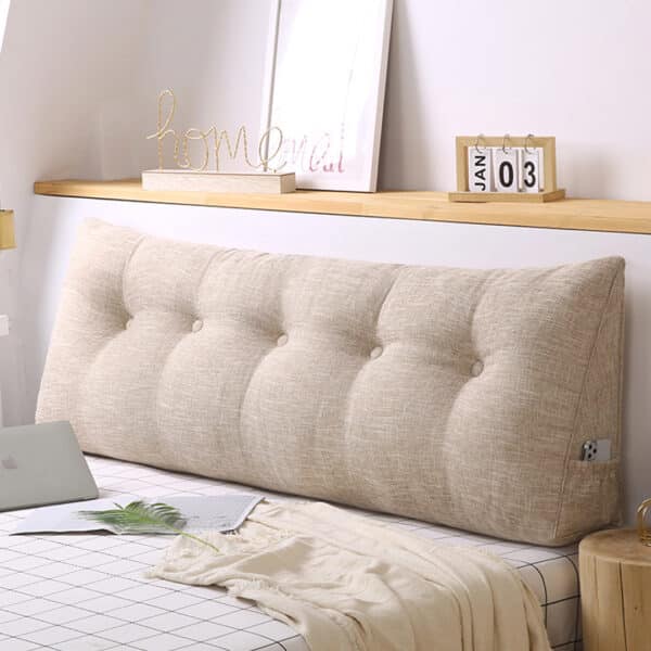 SOGA 2X 100cm Beige Tatami Cushion - Image 6