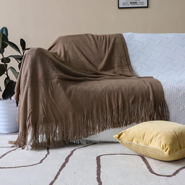 SOGA 2X Coffee Acrylic Throw Blanket - Image 8