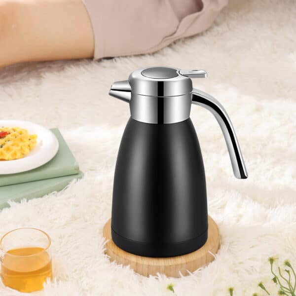 SOGA 2.2L Stainless Steel Insulated Vacuum Flask Coffee Water Jug Thermal Black - Image 3