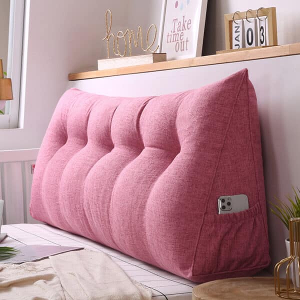 SOGA 180cm Pink Triangular Wedge Bed Pillow Headboard Backrest Bedside Tatami Cushion Home Decor - Image 9