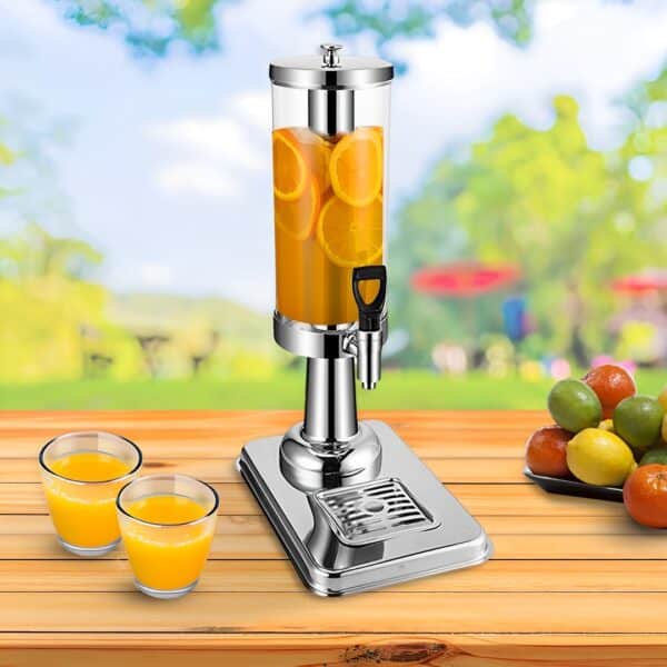 SOGA 2X Single 3L Silver Stainless Steel Beverage Dispenser Ice Cylinder Clear Juicer Hot Cold Water Jug - Image 5