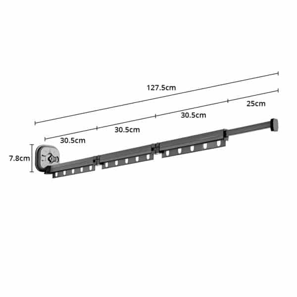 SOGA2X 127.5cm Wall-Mounted Clothing Dry Rack - Image 2