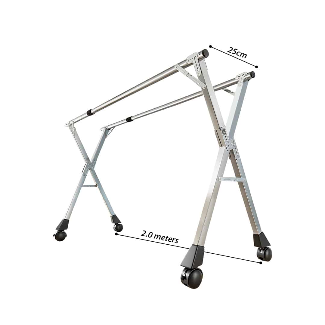 SOGA 2X 2.0m Portable Standing Clothes Drying Rack - Image 4