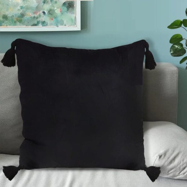 SOGA 2X Black Vintage Butterfly Pillow Tassel Throw Pillow - Image 4