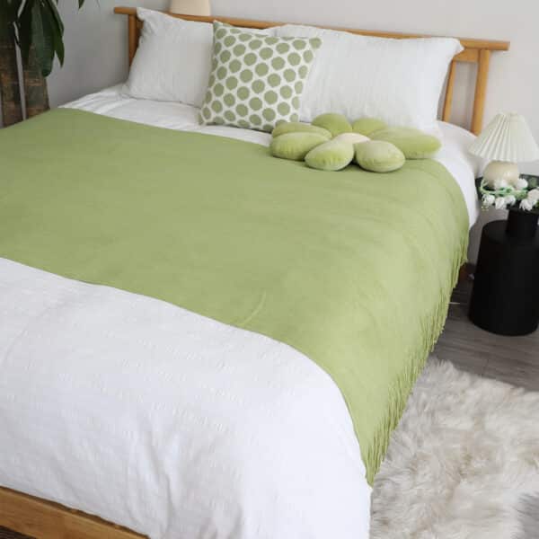 SOGA 2X Green Acrylic Throw Blanket - Image 9