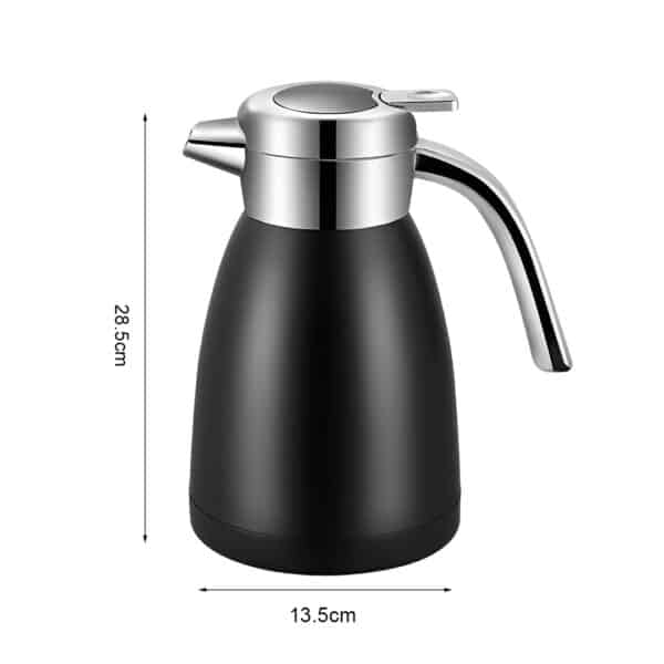 SOGA 2.2L Stainless Steel Insulated Vacuum Flask Coffee Water Jug Thermal Black - Image 6