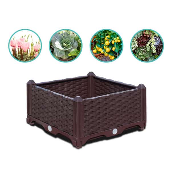 SOGA 40cm Raised Planter Box Vegetable Herb Flower Outdoor Plastic Plants Garden Bed with Legs - Image 6