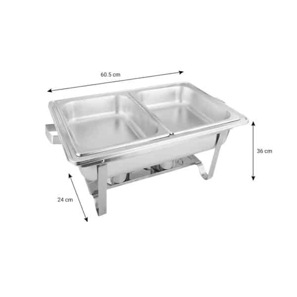 SOGA 4.5L Dual Tray Stainless Steel Chafing Food Warmer Catering Dish - Image 4