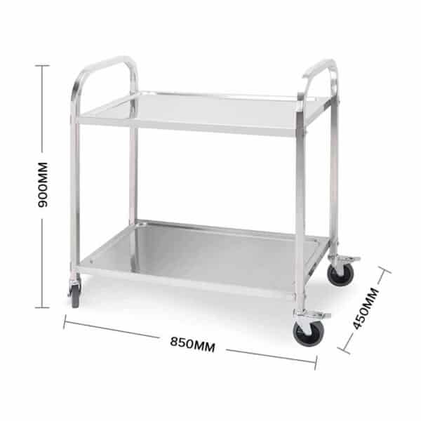 SOGA 2X 2 Tier Food Cart Trolley Medium - Image 3