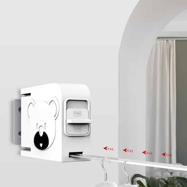 SOGA 2X 160mm Wall-Mounted Clothes Line Dry Rack White - Image 3