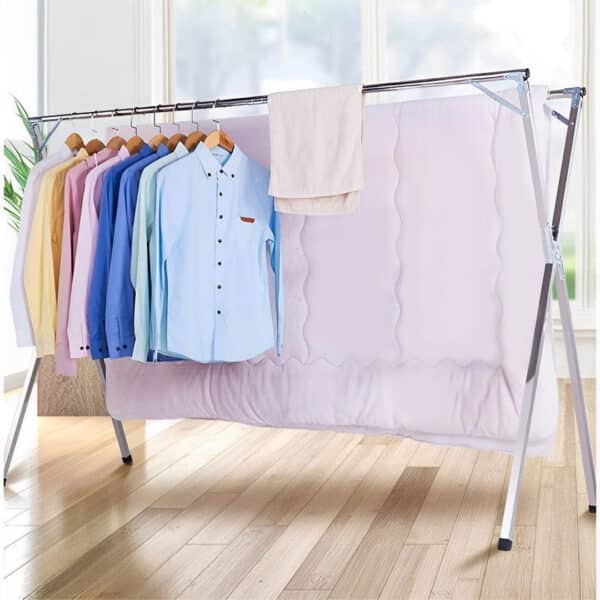 SOGA 2X 2.4m Portable Standing Clothes Drying Rackv - Image 9