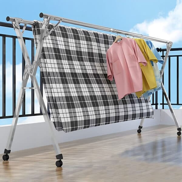 SOGA 2X 2.0m Portable Standing Clothes Drying Rack - Image 3