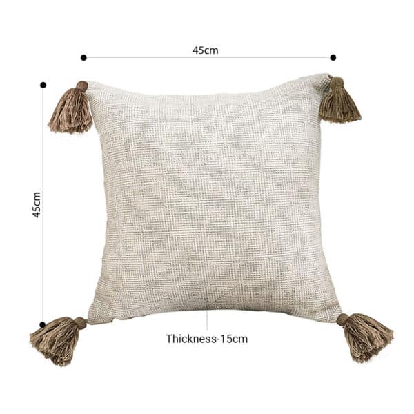 SOGA 2X 50cm Beige Pillow Luxurious Rib Knit Ribbed Cotton Throw Pillow - Image 3