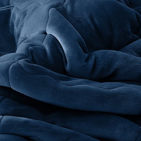 SOGA 2X Navy Blue Throw Blanket - Image 4