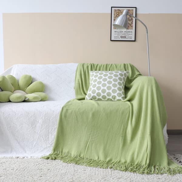 SOGA 2X Green Acrylic Throw Blanket - Image 8