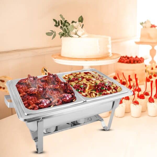 SOGA 4.5L Dual Tray Stainless Steel Chafing Food Warmer Catering Dish - Image 5