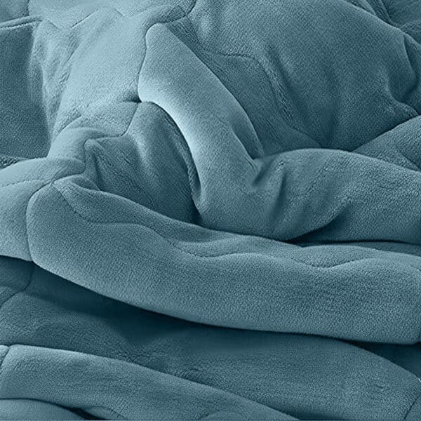 SOGA Lake Blue Throw Blanket Warm Cozy Double Sided Thick Flannel Coverlet Fleece Bed Sofa Comforter - Image 4