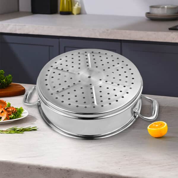 SOGA 2X 3 Tier 32cm Heavy Duty Stainless Steel Food Steamer - Image 4