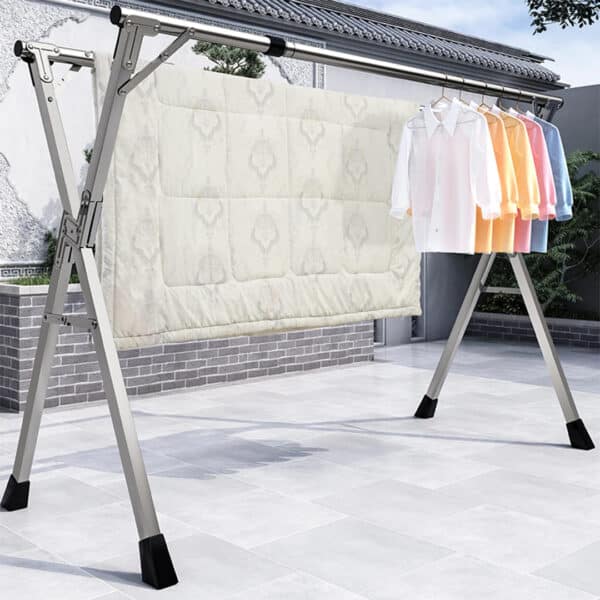 SOGA 2X 2.4m Portable Standing Clothes Drying Rackv - Image 8