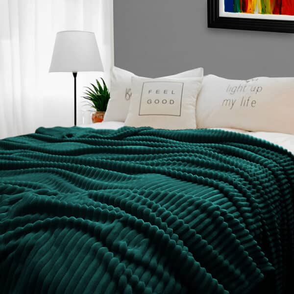 SOGA 2X Dark GreenThrow Blanket - Image 8