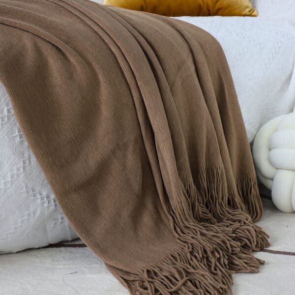 SOGA 2X Coffee Acrylic Throw Blanket - Image 5