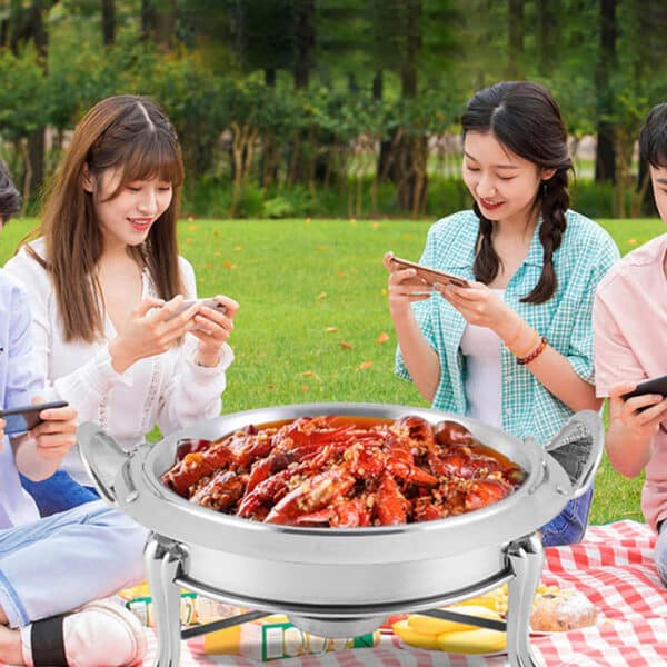 SOGA 4X Stainless Steel Round Chafing Dish - Image 6