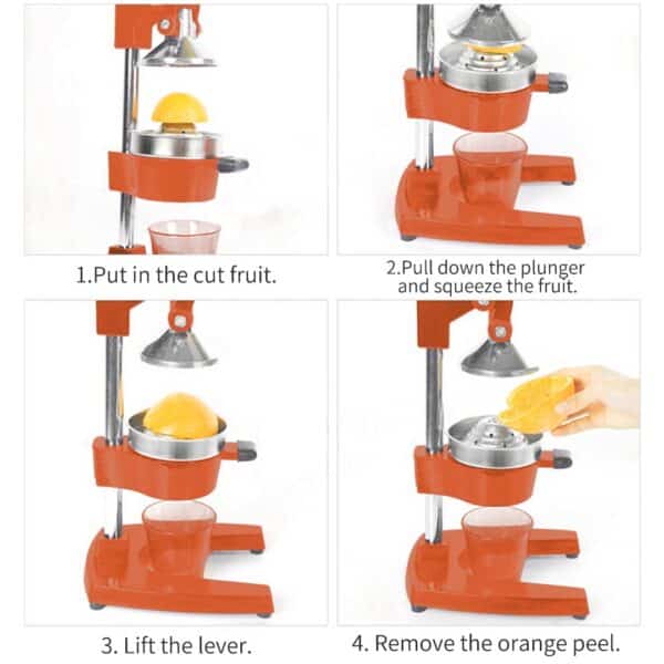SOGA Commercial Manual Juicer Hand Press Juice Extractor Squeezer Citrus Orange - Image 7
