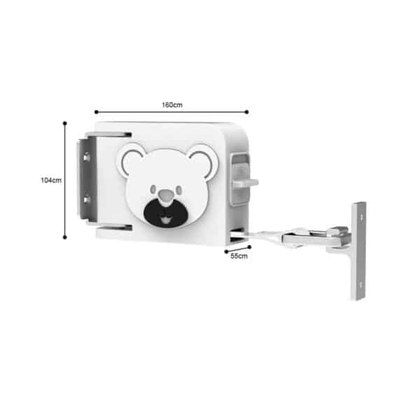 SOGA 2X 160mm Wall-Mounted Clothes Line Dry Rack White - Image 5